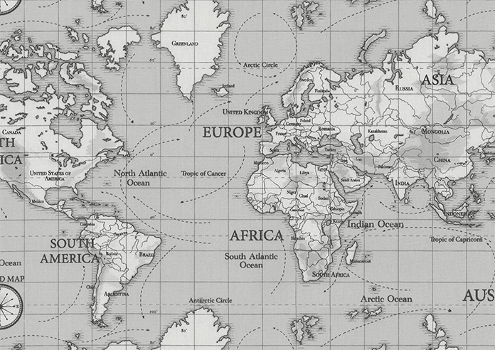 Maps, Grey - Made to Measure Curtains - Image 8